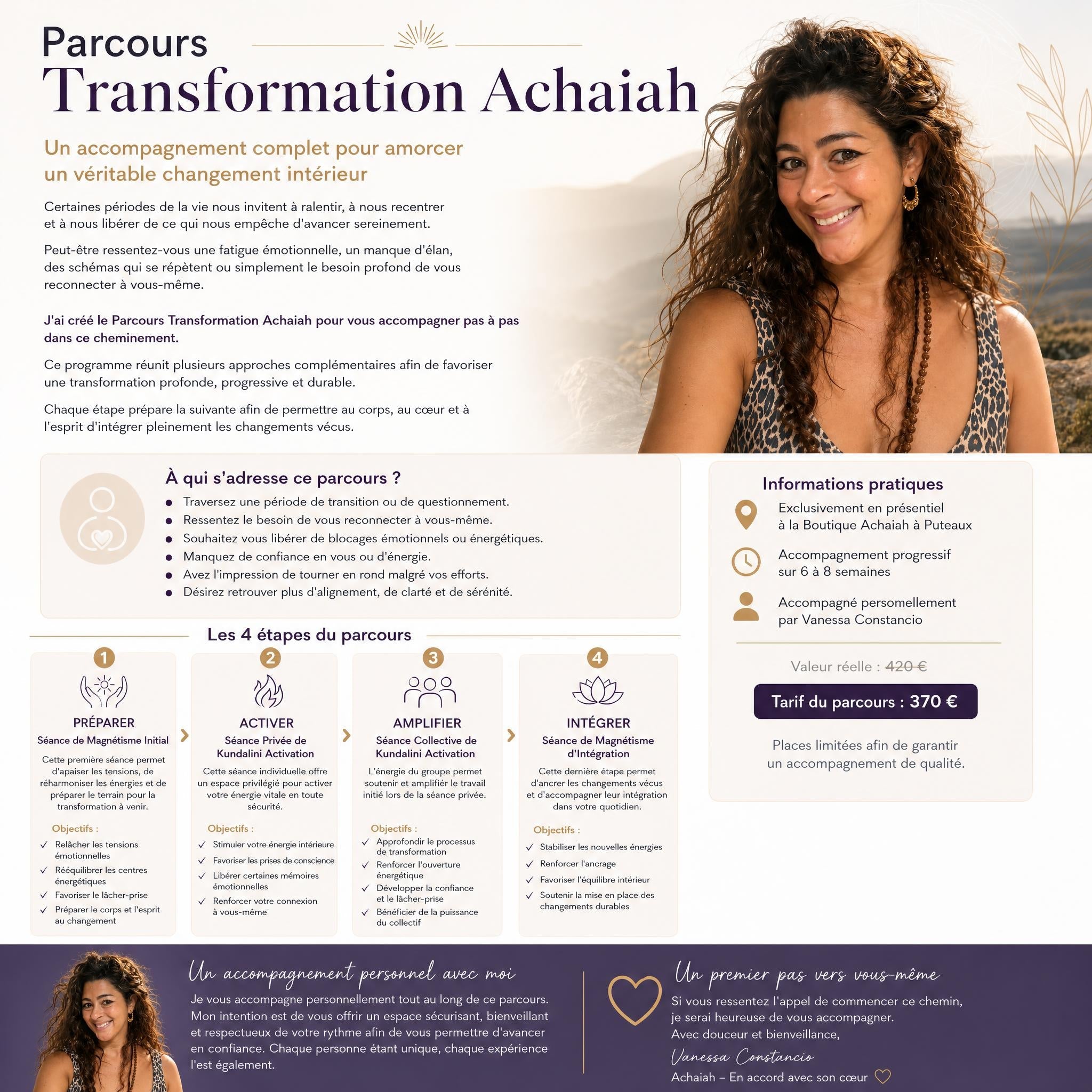 Parcours transformation achaiah : 4 étapes pour vous réinventer de l'intérieur