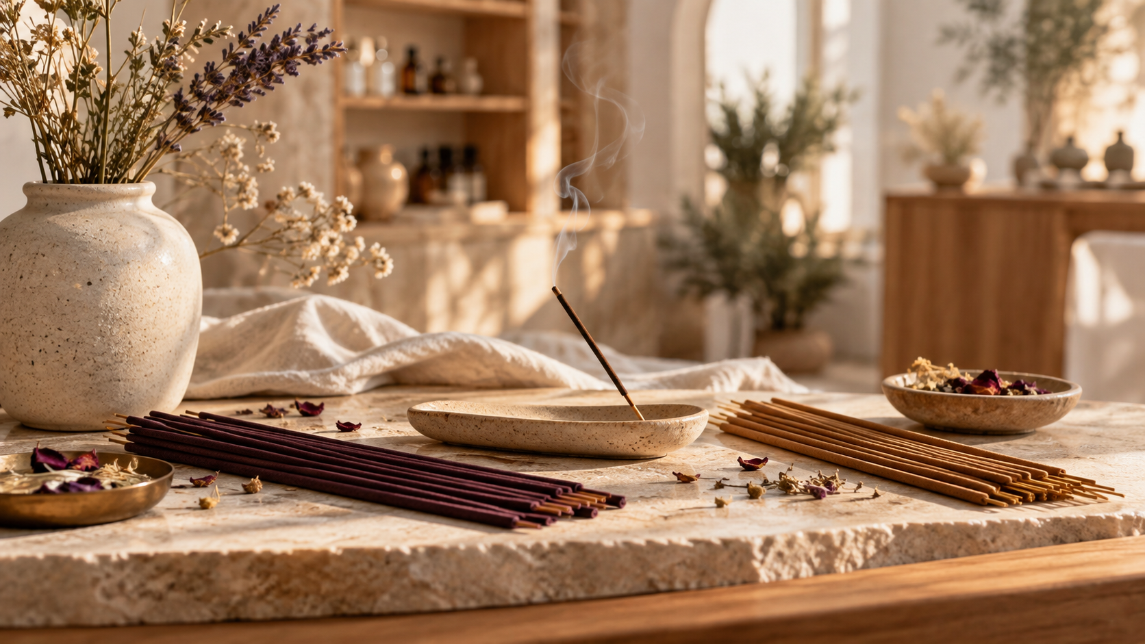 Encens et porte-encens dans une ambiance chaleureuse – ACHAIAH