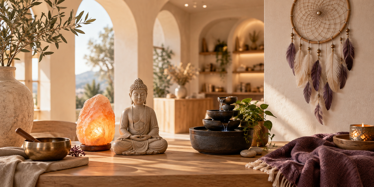 Décoration spirituelle, fontaine, lampe de sel et objets zen – ACHAIAH