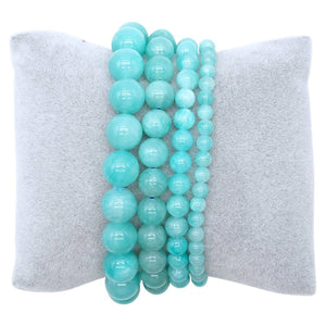 Bracelet Amazonite AA perles  pierre naturelle Boutique Achaiah