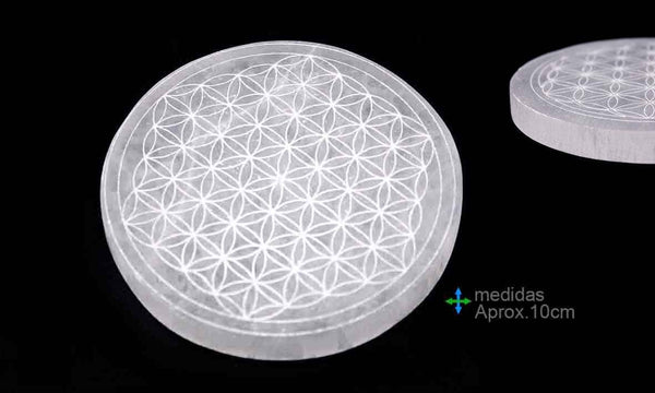 Base florale en sélénite