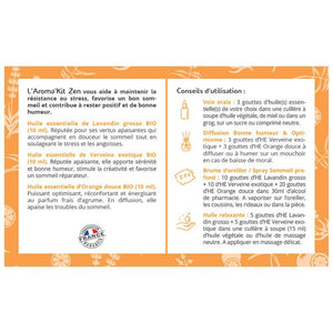 Aroma'kit Zen - 3 Huiles Essentielles Bio- 3x10ml
