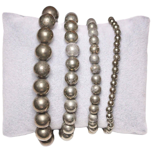 Bracelet Pyrite A+ perles  pierre naturelle Boutique Achaiah
