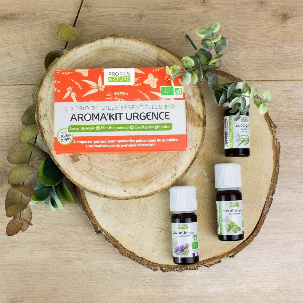 Complément alimentaire Aroma'kit Urgence - 3 Huiles Essentielles Bio- 3x1 naturel bio Boutique Achaiah