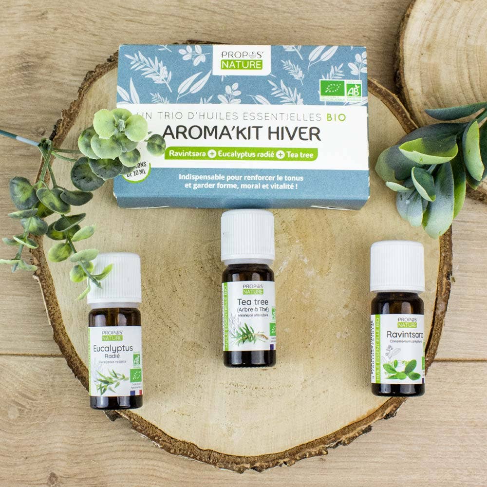 Complément alimentaire Aroma'kit Hiver - 3 Huiles Essentielles Bio - 3x10 naturel bio Boutique Achaiah