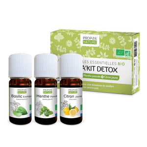 Aroma'kit Detox - 3 Huiles Essentielles Bio- 3x10ml