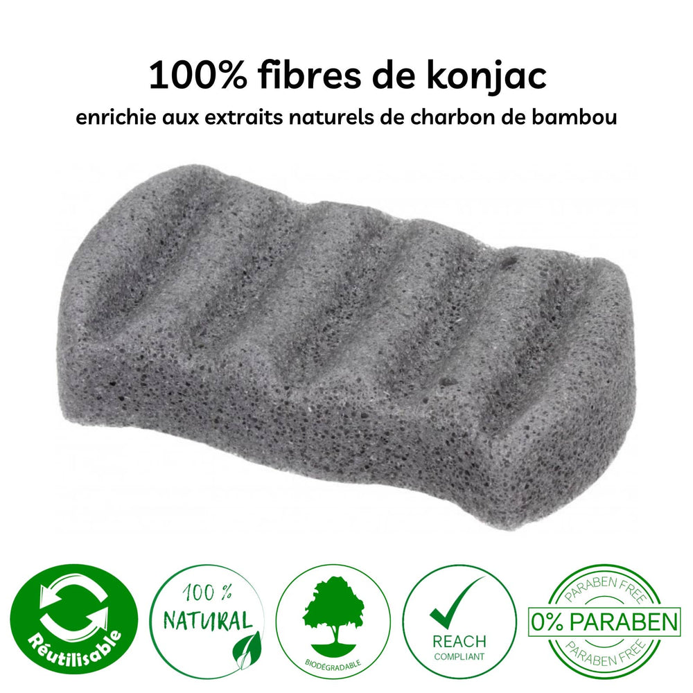 Eponge Konjac 100% Naturelle Corps - En Boite bien-être spiritualité Boutique Achaiah