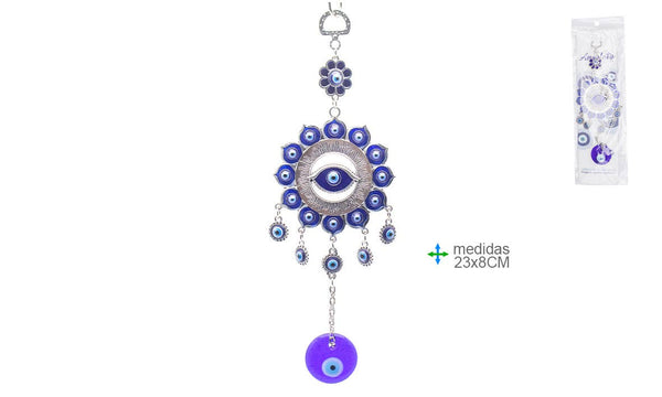 Pendentif Métal Œil Turc 23x8cm