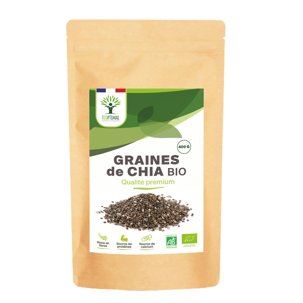 Complément alimentaire Graines de chia Bio - Conditionné en France - Vega naturel bio Boutique Achaiah