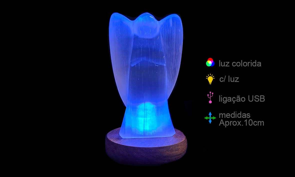 Lampe Ange en Sélénite – Lumière Apaisante & Protection Spirituelle