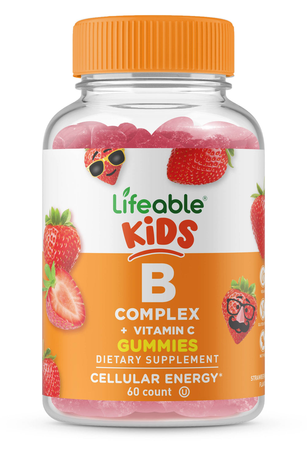 Complexe de vitamine B Lifeable 5000 mcg + vitamine C pour les bonbons gélifiés pour enfants