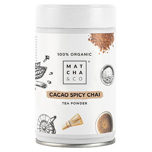 Complément alimentaire Thé Matcha Chai au Cacao naturel bio Boutique Achaiah
