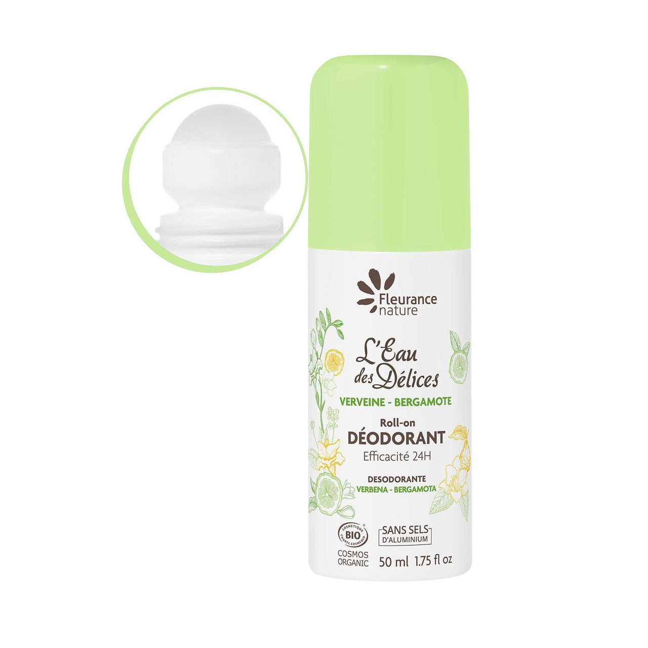 Complément alimentaire DEODORANT L'EAU DES DELICES VERVEINE ET BERGAMOTE  naturel bio Boutique Achaiah