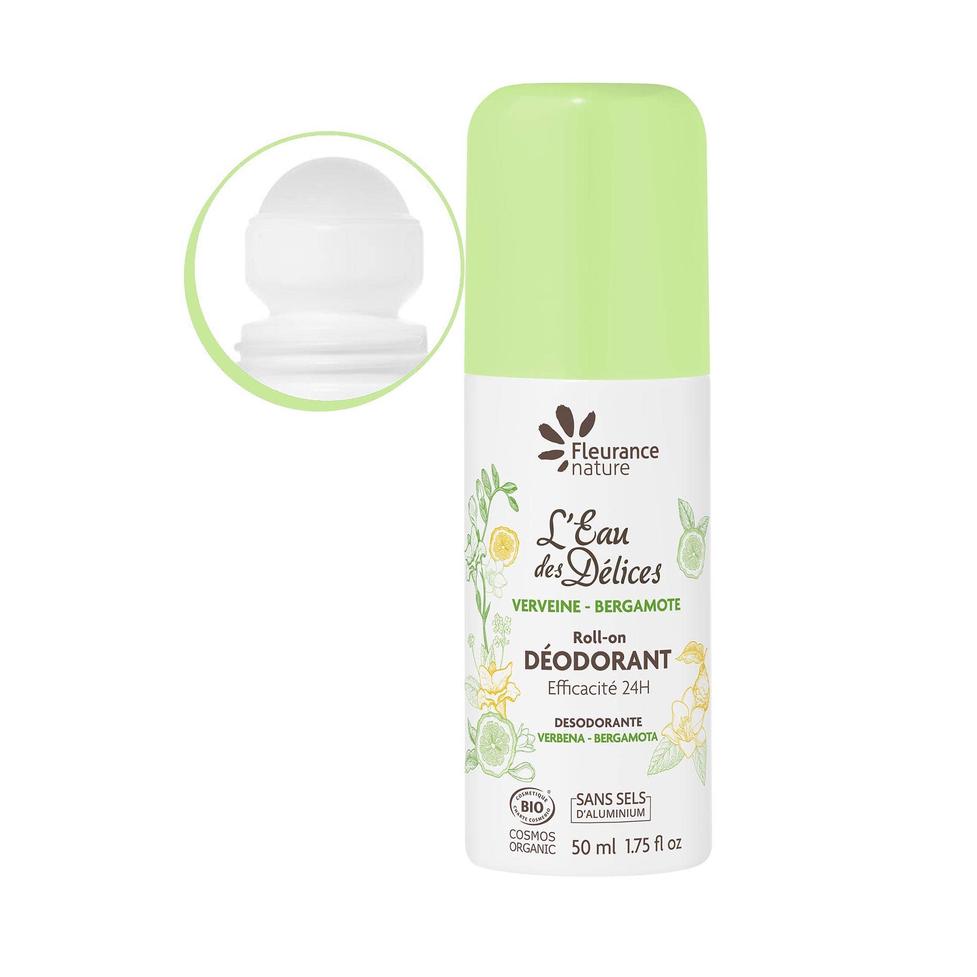 Complément alimentaire DEODORANT L'EAU DES DELICES VERVEINE ET BERGAMOTE  naturel bio Boutique Achaiah