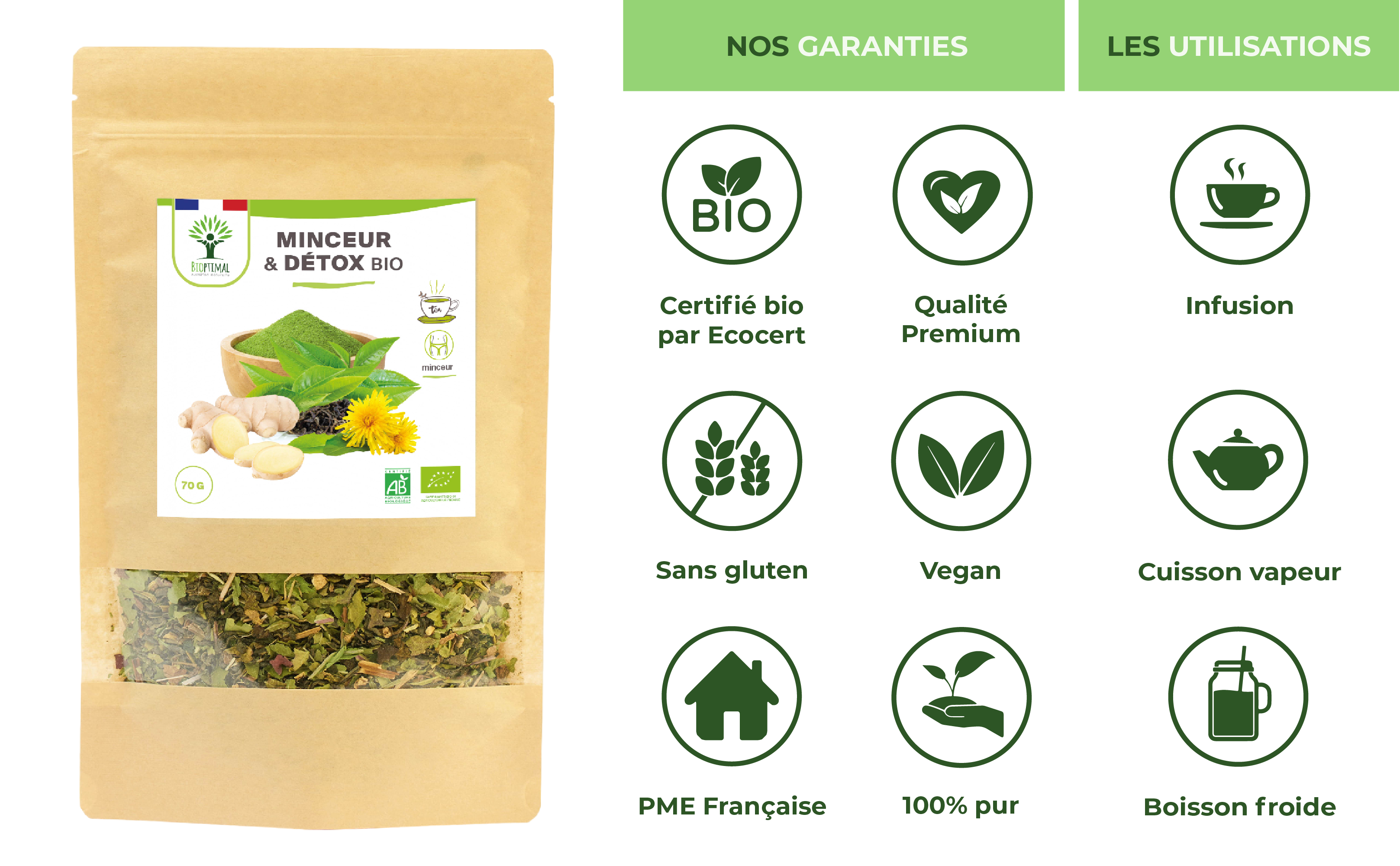 Thé Minceur & Détox Bio - Fabriqué en France - Vegan – ACHAIAH (visuel 7)