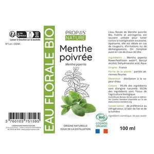 Hydrolat De Menthe Poivree Bio 100ml