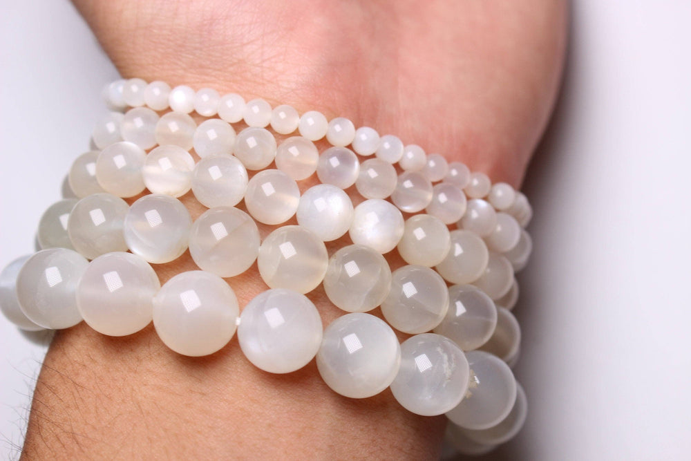 Bracelet Pierre De Lune AA perles  pierre naturelle Boutique Achaiah