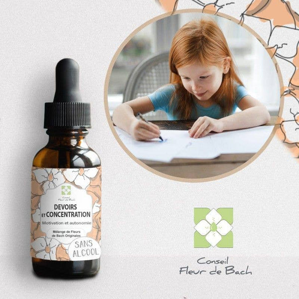 Fleurs de Bach Enfant Devoirs et concentration