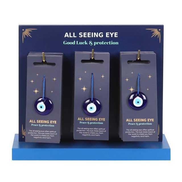 Breloque de Protection en Verre – All Seeing Eye — bien-être spiritualité Boutique Achaiah