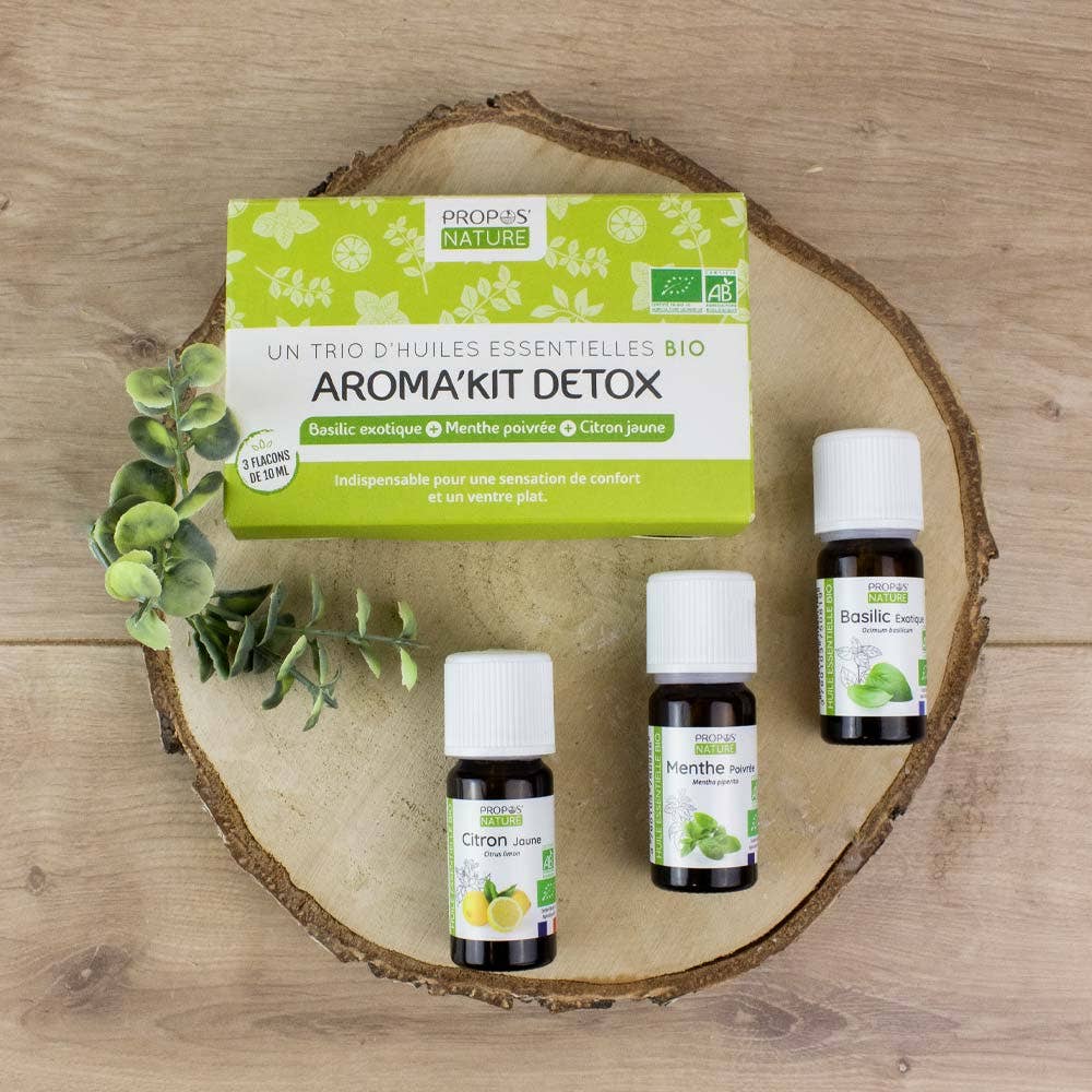 Complément alimentaire Aroma'kit Detox - 3 Huiles Essentielles Bio- 3x10m naturel bio Boutique Achaiah