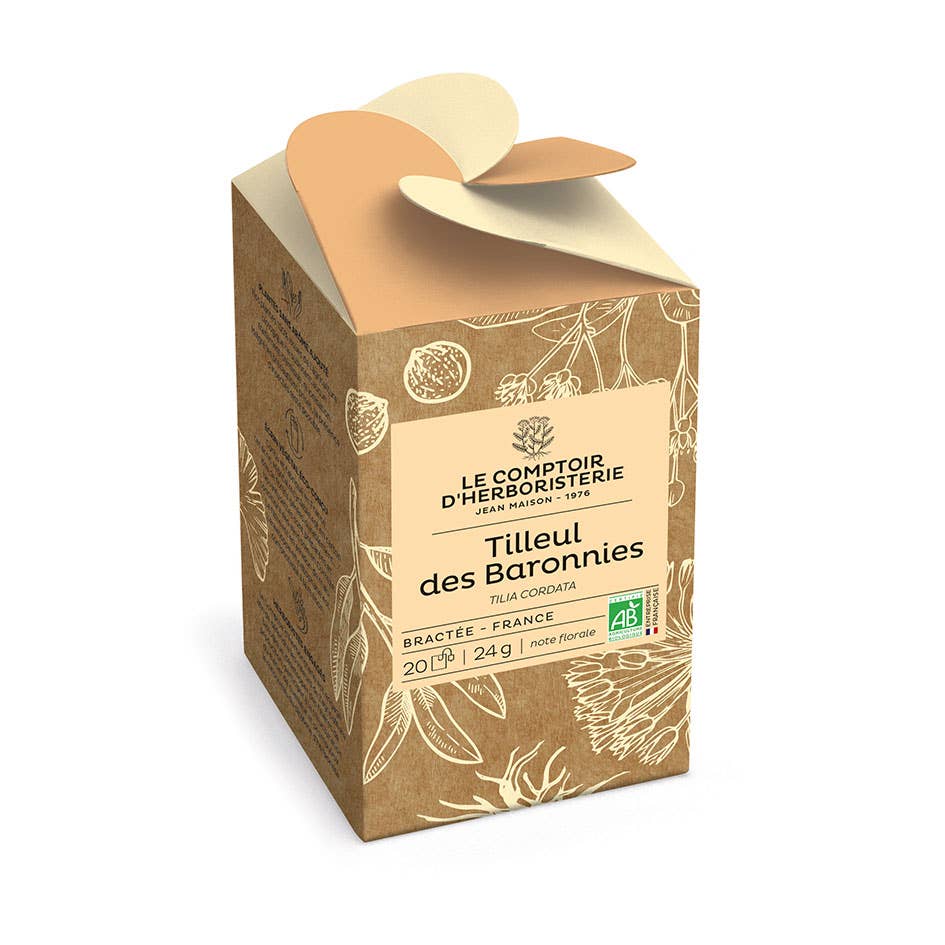 Complément plantes TISANE INFUSETTE TILLEUL des Baronnies BRACTEE BIO phytothérapie naturel Boutique Achaiah