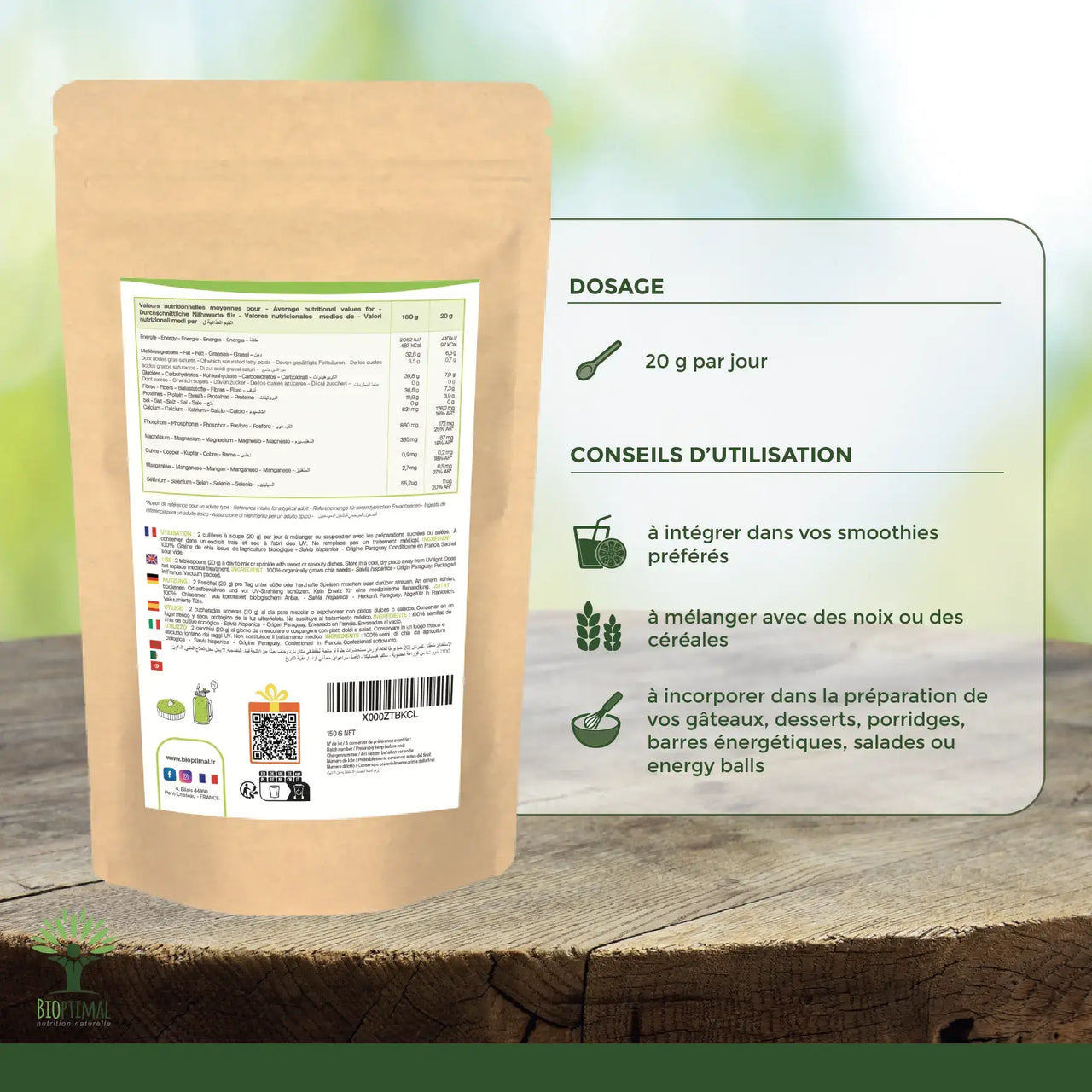 Graines de chia Bio - Conditionné en France - Vegan — bien-être spiritualité Boutique Achaiah