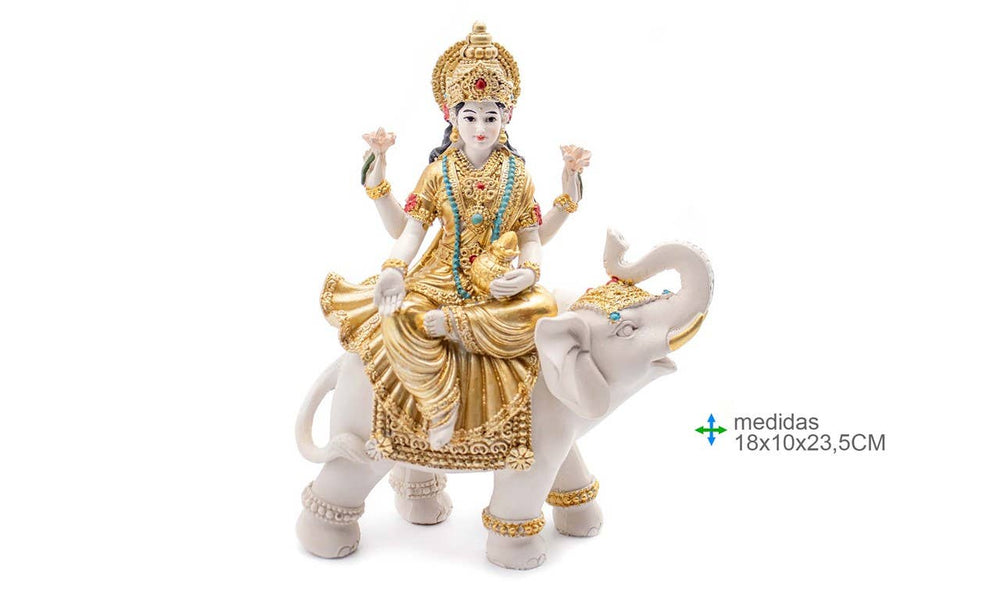 Résine Deusa Lakshmi 18 x 10 x 23, 5 cm