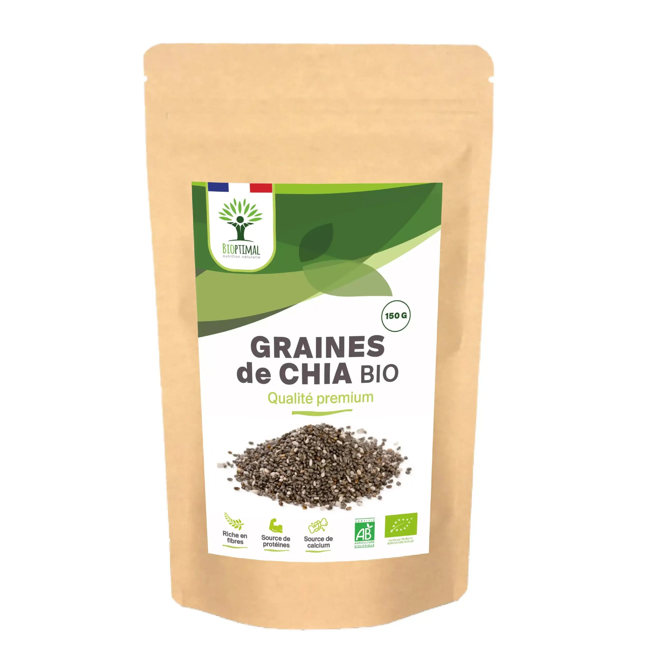 Complément alimentaire Graines de chia Bio - Conditionné en France - Vega naturel bio Boutique Achaiah