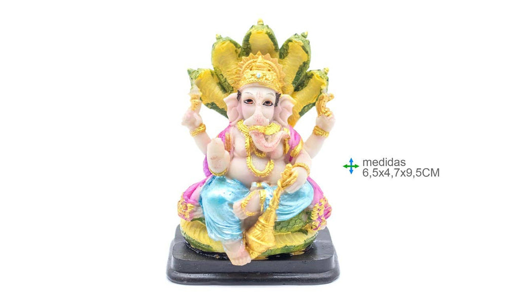 Statue Ganesh en résine – 6,5 × 4,7 × 9,5 cm