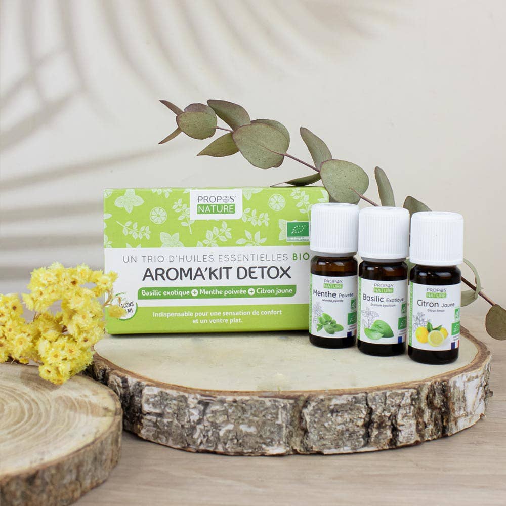 Aroma'kit Detox - 3 Huiles Essentielles Bio- 3x10ml