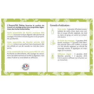 Aroma'kit Detox - 3 Huiles Essentielles Bio- 3x10ml