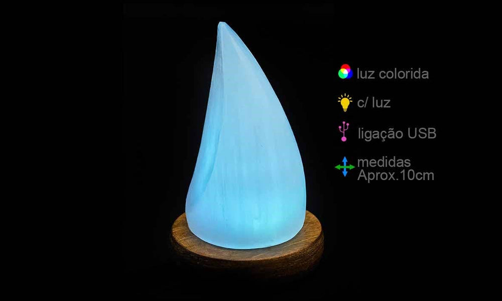Lampe Sélénite Drop – Énergie Apaisante & Éclairage Doux