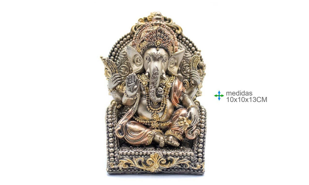 Statue Ganesh en résine – 10 × 10 × 13 cm