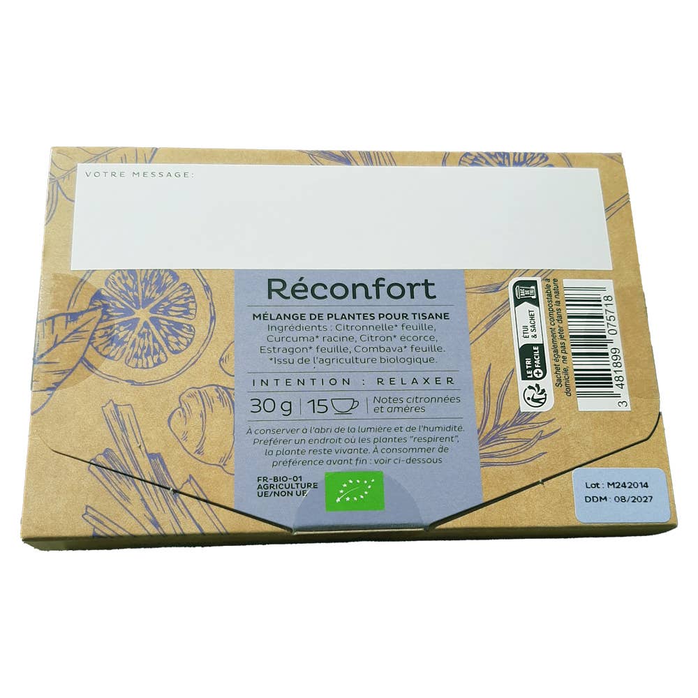 Complément plantes INFUSION BIO A POSTER RECONFORT 30G phytothérapie naturel Boutique Achaiah