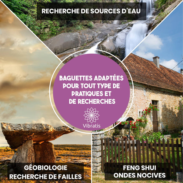 Baguettes de Sourcier + Pendule égyptien argenté