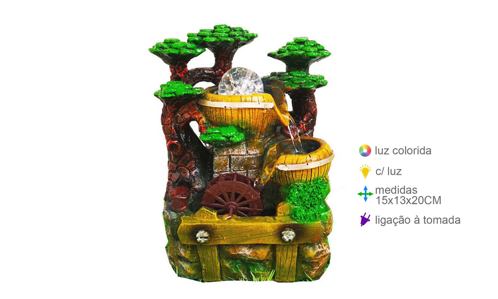 Fontaine Zen en Résine – Nature Luxuriante