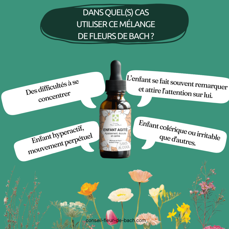 Fleurs de Bach Enfant agité bien-être spiritualité Boutique Achaiah