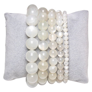 Bracelet Pierre De Lune AA perles  pierre naturelle Boutique Achaiah