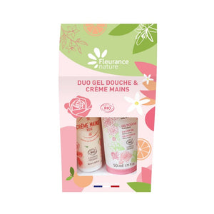 Coffret Duo gel douche et crème mains rose - fête des mères