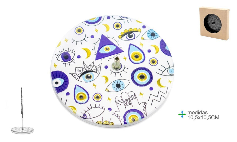 Brûleur en céramique – Œil Turc Protecteur – 5×10 cm