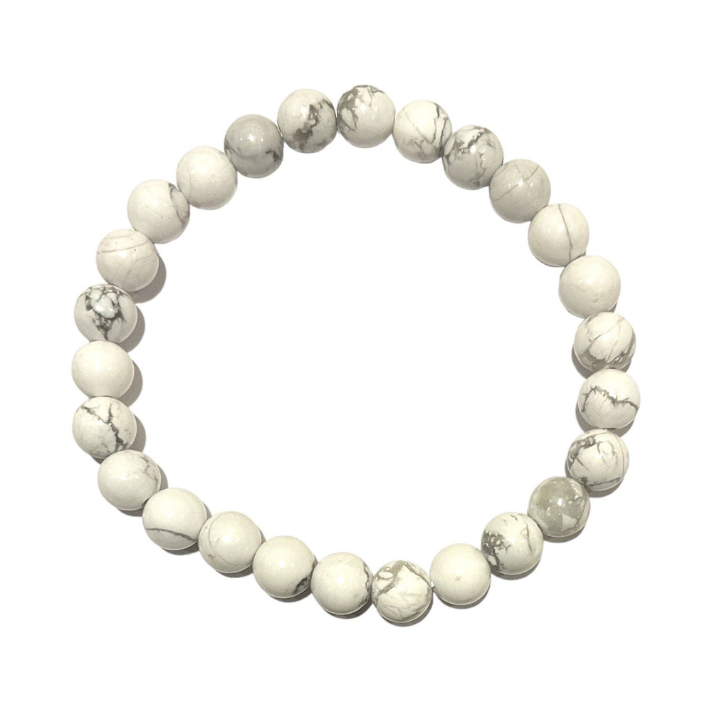 Bracelet Howlite perles  pierre naturelle Boutique Achaiah