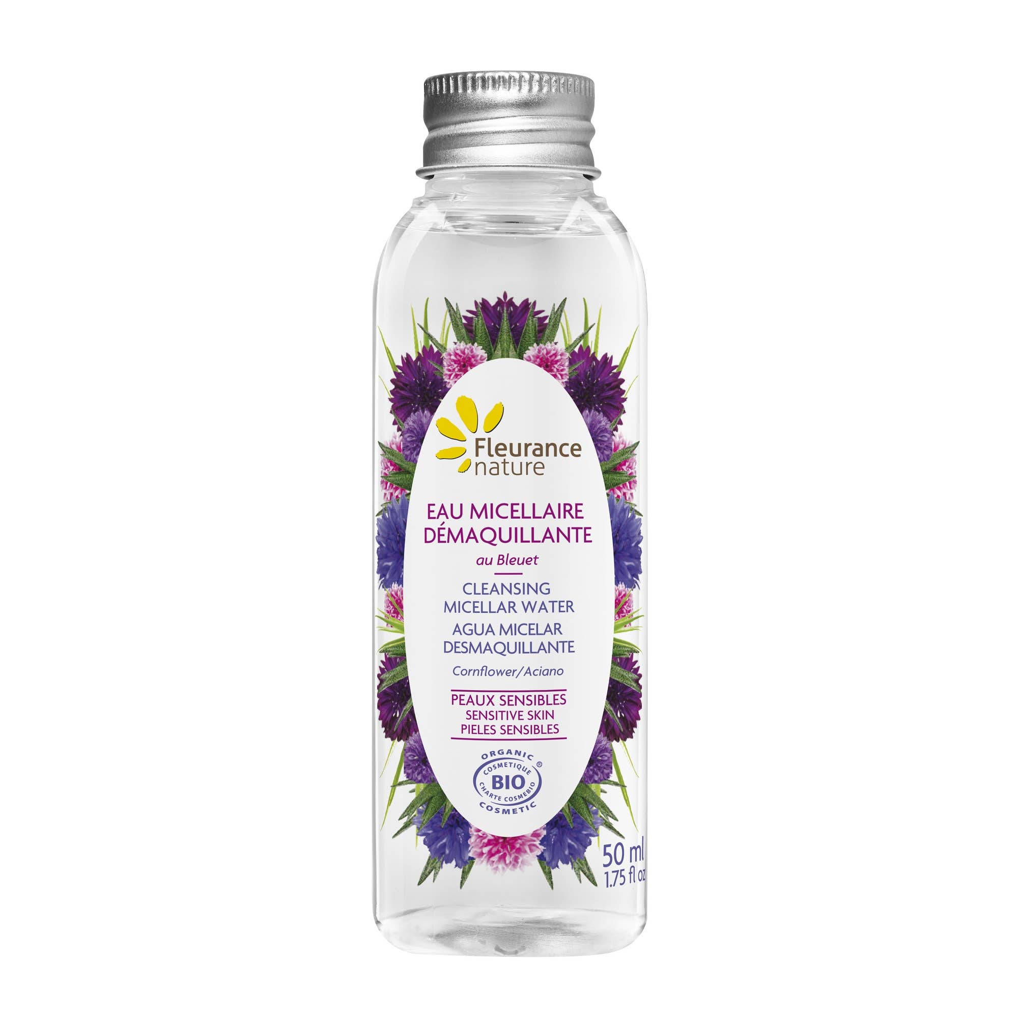 Complément alimentaire EAU MICELLAIRE DEMAQUILLANTE BLEUET FORMAT VOYAGE  naturel bio Boutique Achaiah