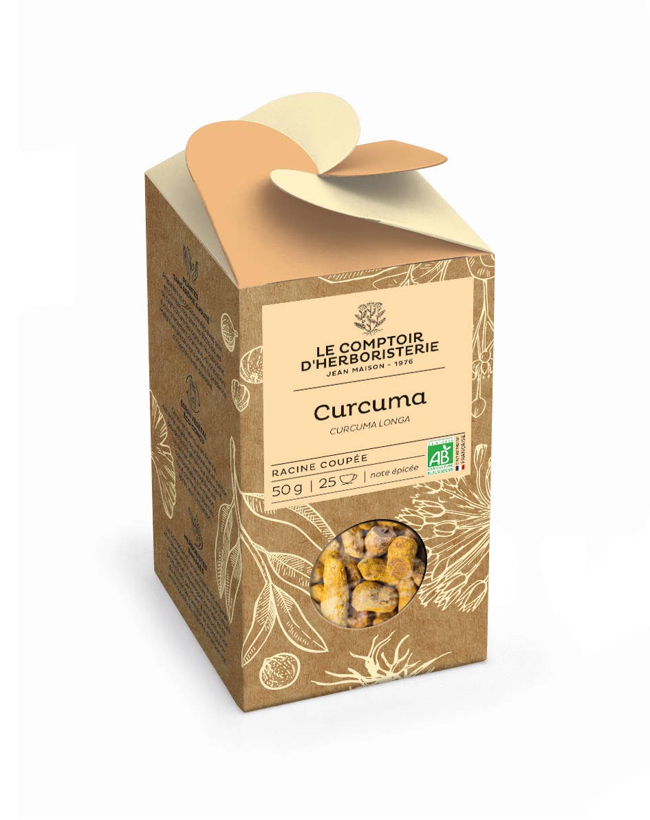 Complément plantes INFUSION CURCUMA BIO RACINE COUPEE 50G phytothérapie naturel Boutique Achaiah