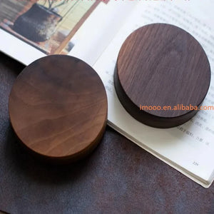 Brûleur d'encens rond en bois massif — encens naturel purification méditation Boutique Achaiah