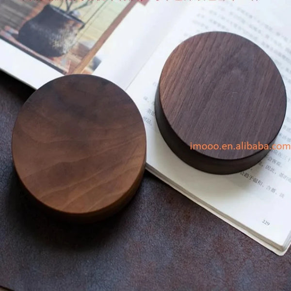 Brûleur d'encens rond en bois massif — encens naturel purification méditation Boutique Achaiah