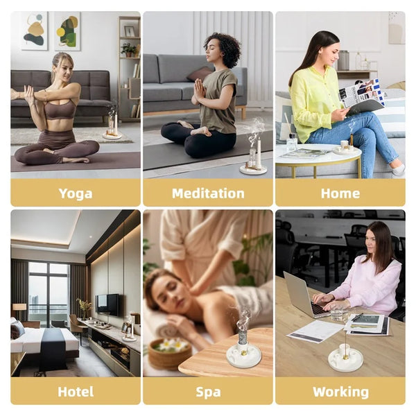 Porte-encens et porte-bougie — encens naturel purification méditation Boutique Achaiah