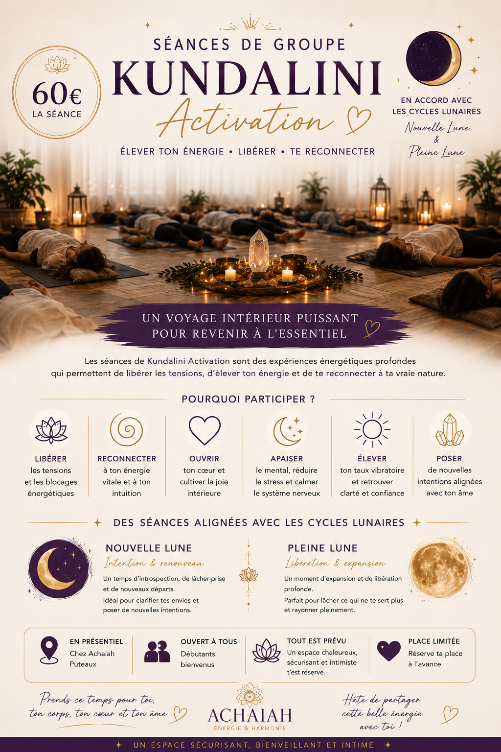 Yatra Kundalini Activation – Séance de groupe – 60 € à Puteaux – ACHAIAH