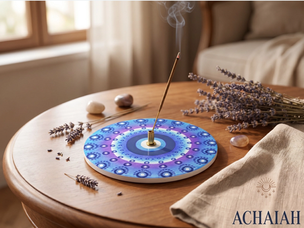 Brûleur en céramique œil protecteur bien-être spiritualité Boutique Achaiah