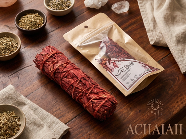 Huile essentielle Torche Dragon Blood – Purification & Protection Puissante bio flacon compte-goutte  Boutique Achaiah