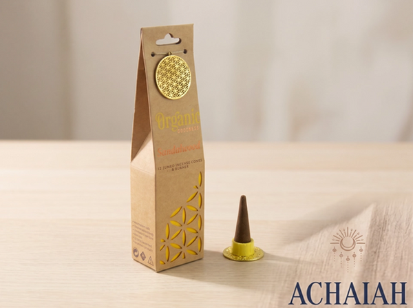 Encens bois de santal cônes purification méditation Boutique Achaiah